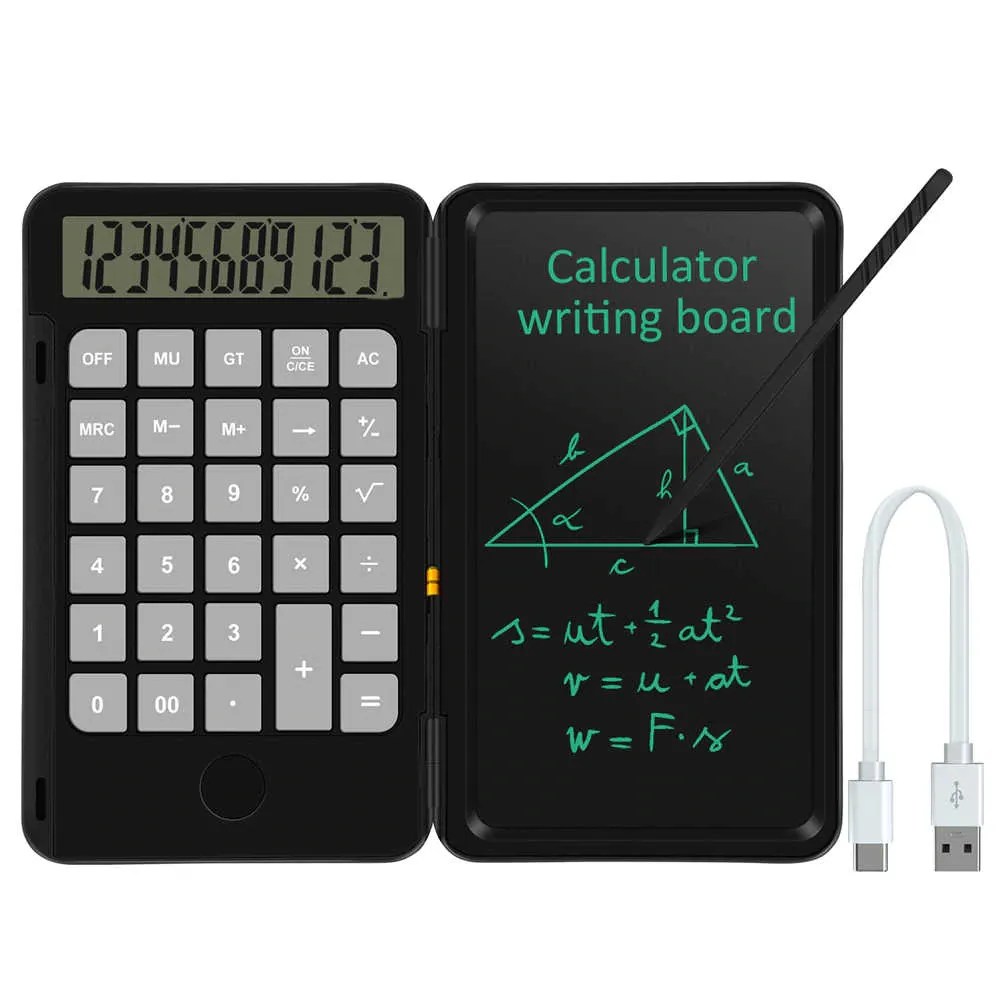 Calculator Writing Tablet, Portable Smart LCD Graphics Handwriting Pad