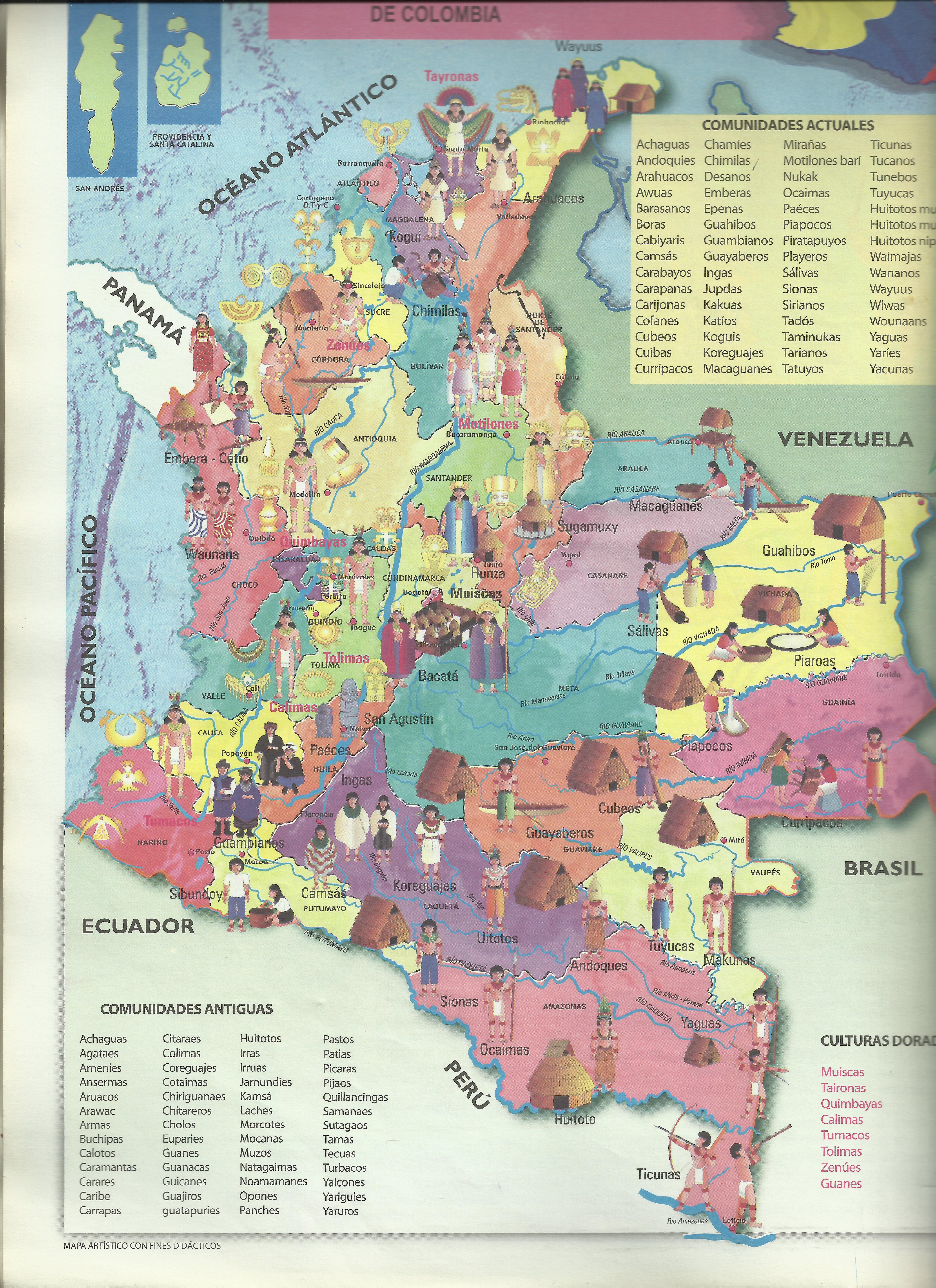 Mapa De Las Culturas Indigenas De Colombia