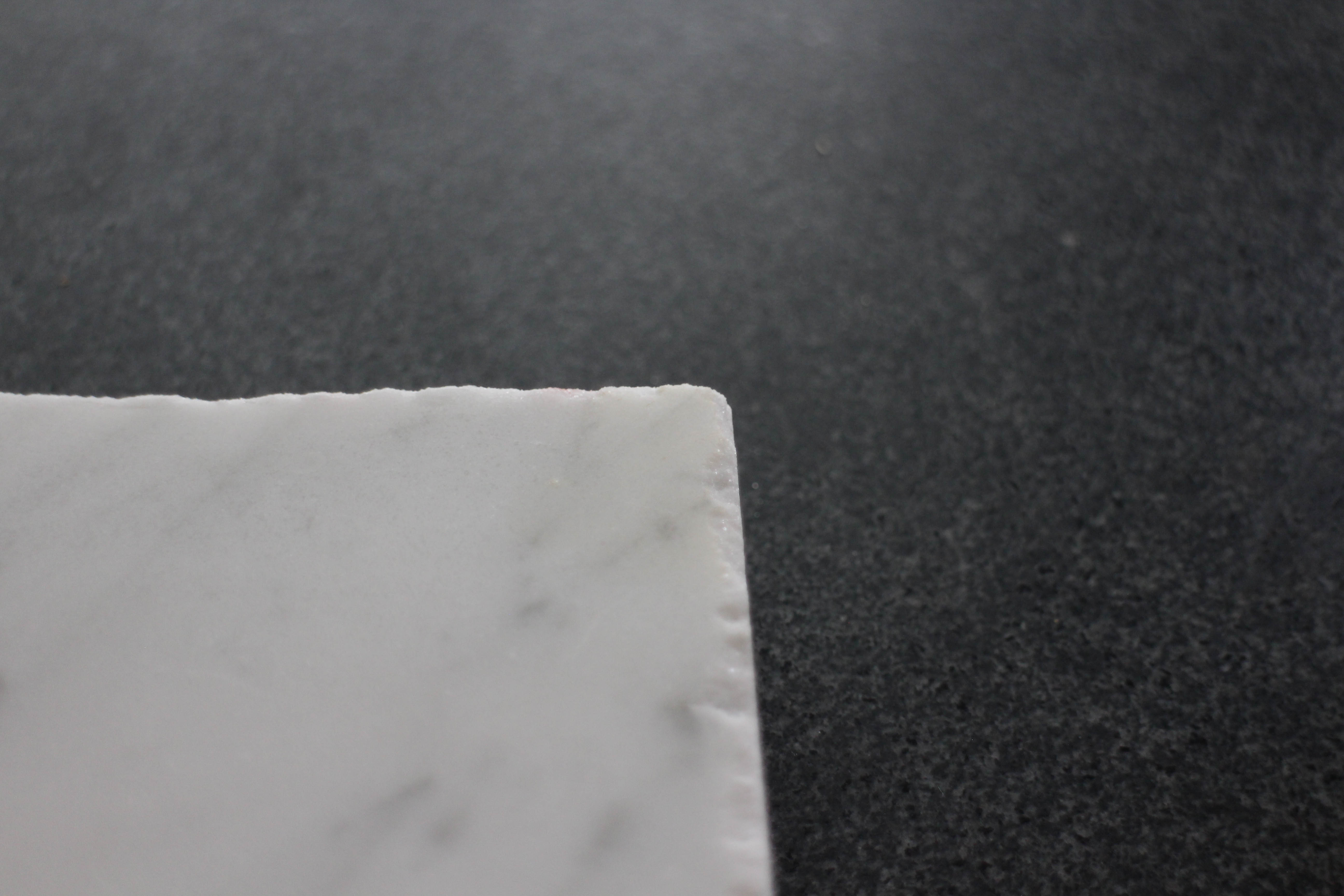 Carrara Marble Stain Test Linen and Lavender