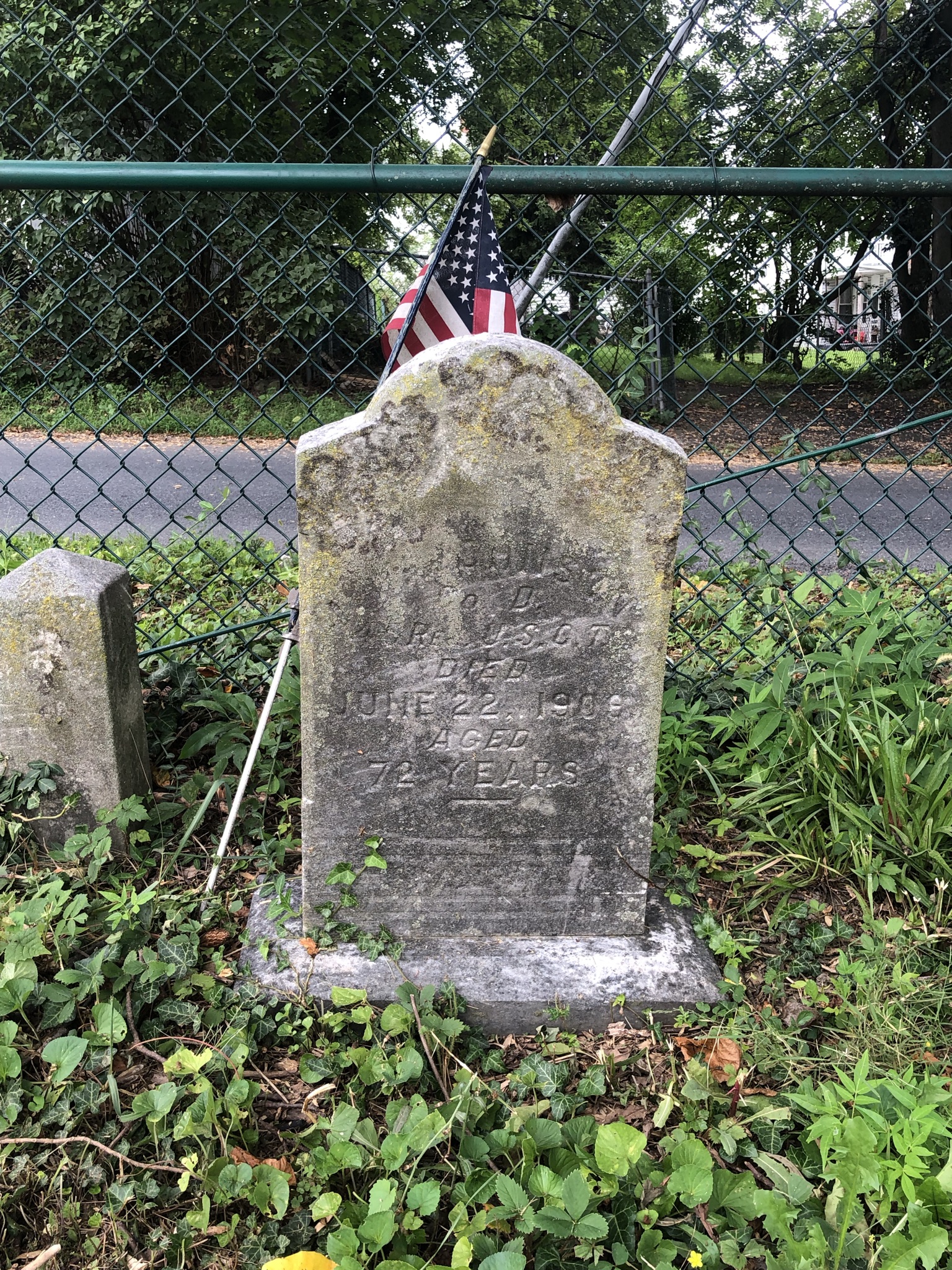 One of the Civil War Veterans buried at Lincoln Cemetery: J.W. Johnson.