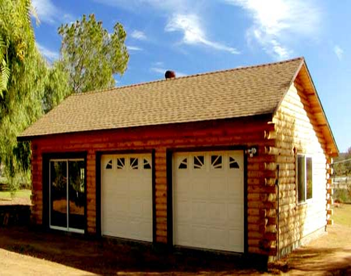 3CAR LOG GARAGE Lincoln Log Home Enterprises