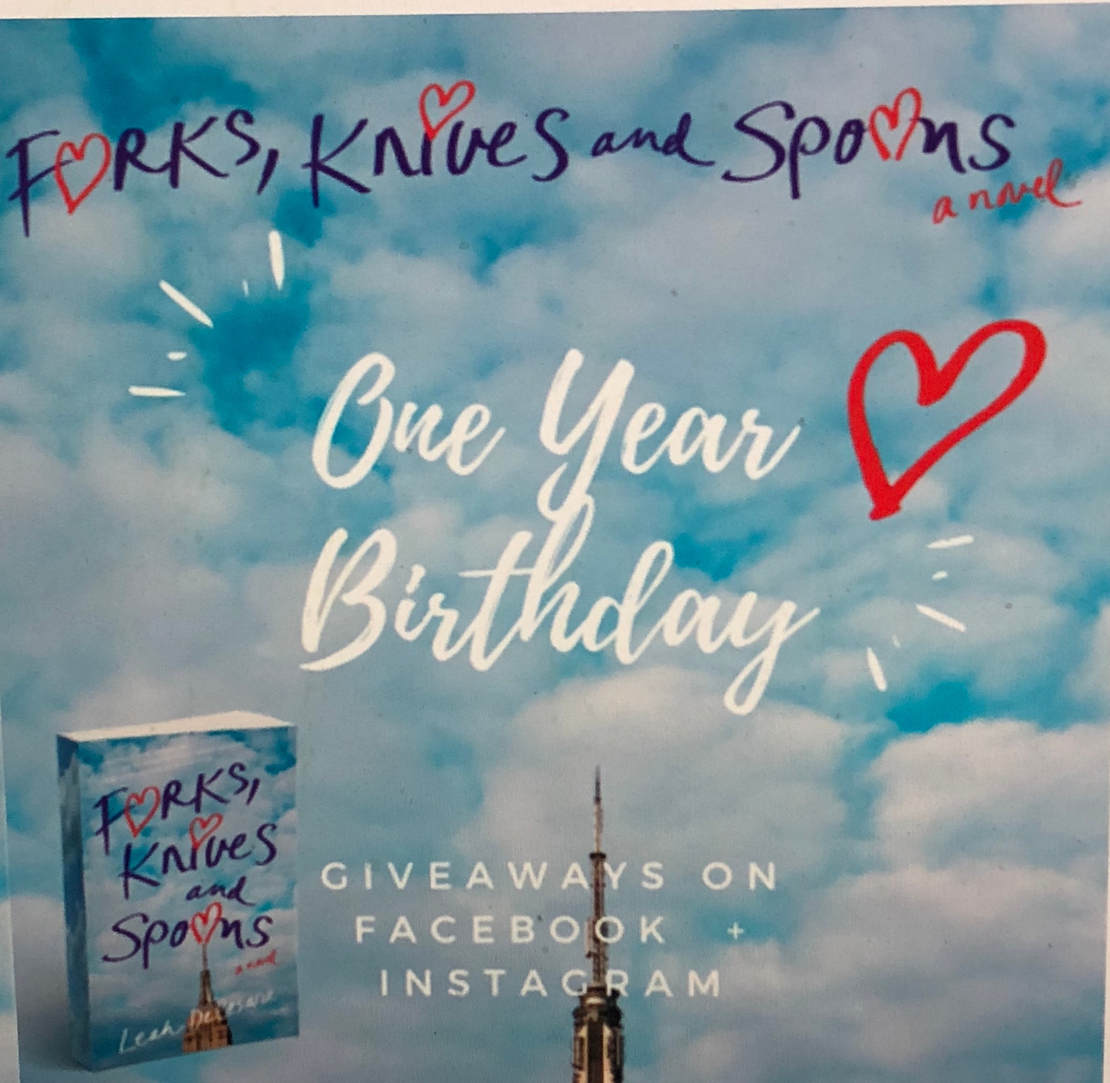 ONE YEAR CELEBRATION GIVEAWAY of “Forks, Knives, and Spoons” by Leah