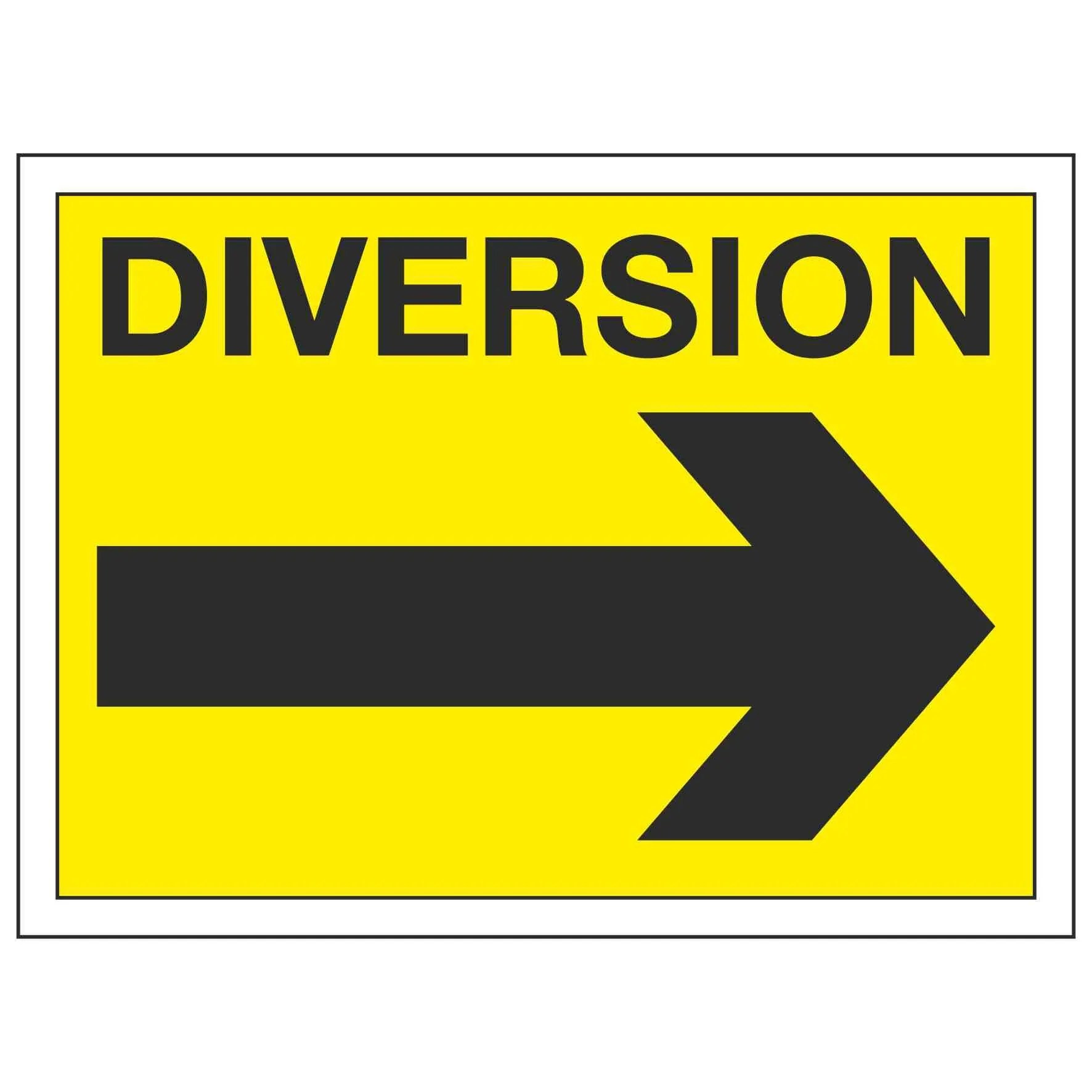 DIVERSION (Arrow Right) Linden Signs & Print