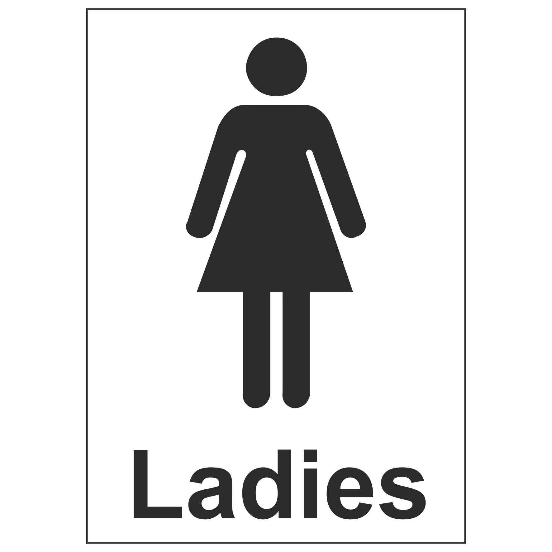 Ladies Toilet (Sticker) Linden Signs & Print