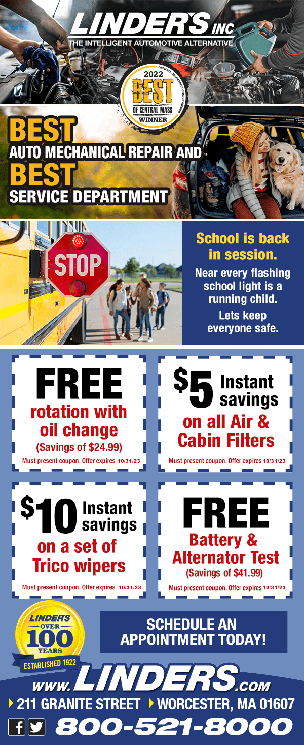Monthly Deals | Auto Repair Shop Worcester MA | Linder's Auto Repair