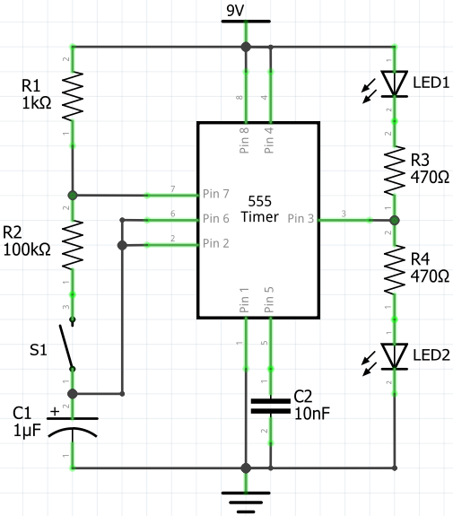 Electronic Coin Toss Using 555 Timer | Lindevs