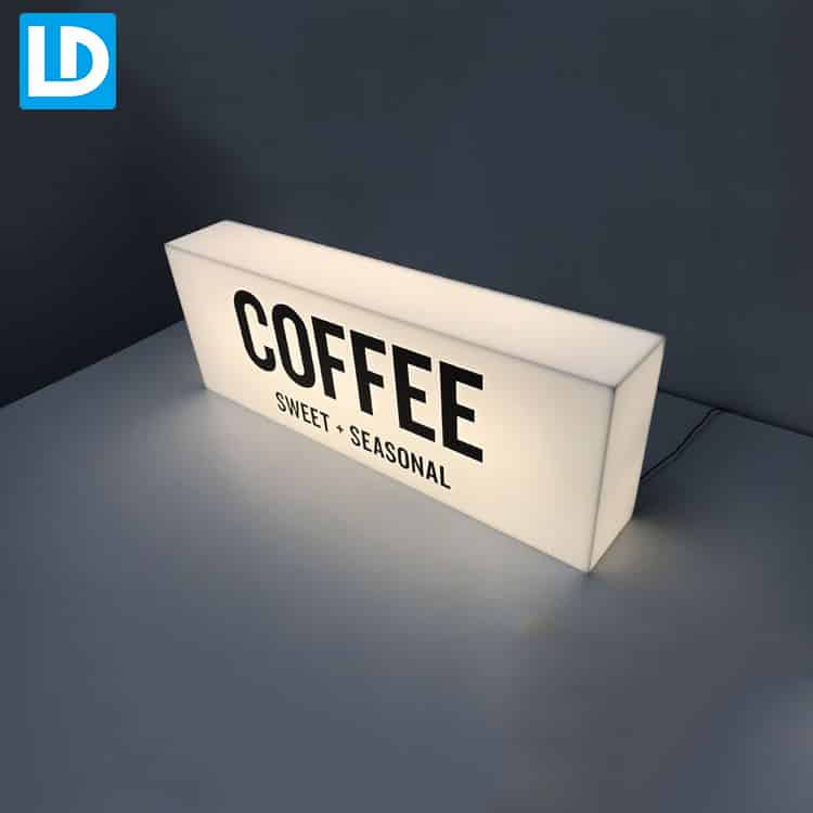 Cube Light Box Sign for Store Front Advertising Lindo Sign