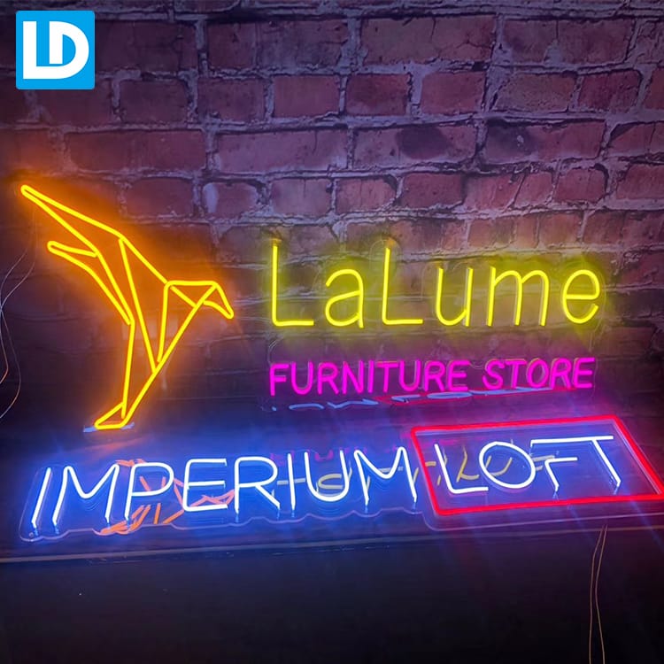 Neon Sign Board Illuminated Exterior LED Signage Lindo Sign