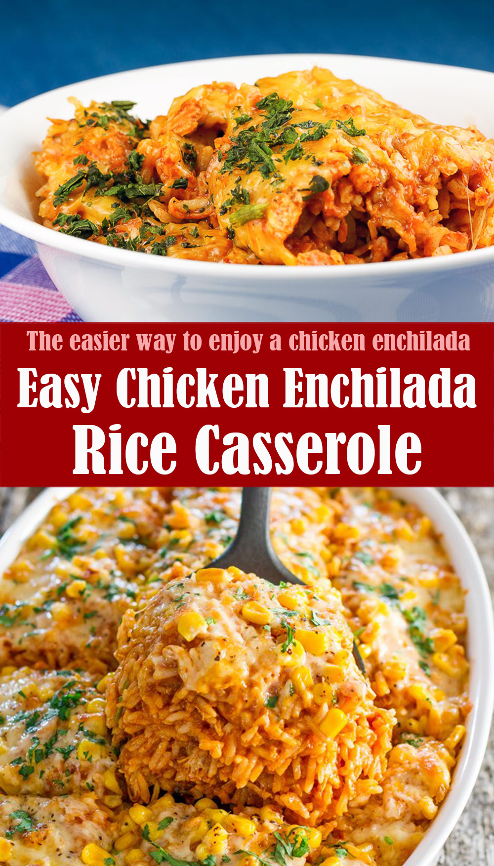 Easy Chicken Enchilada Rice Casserole Lindsy's Kitchen