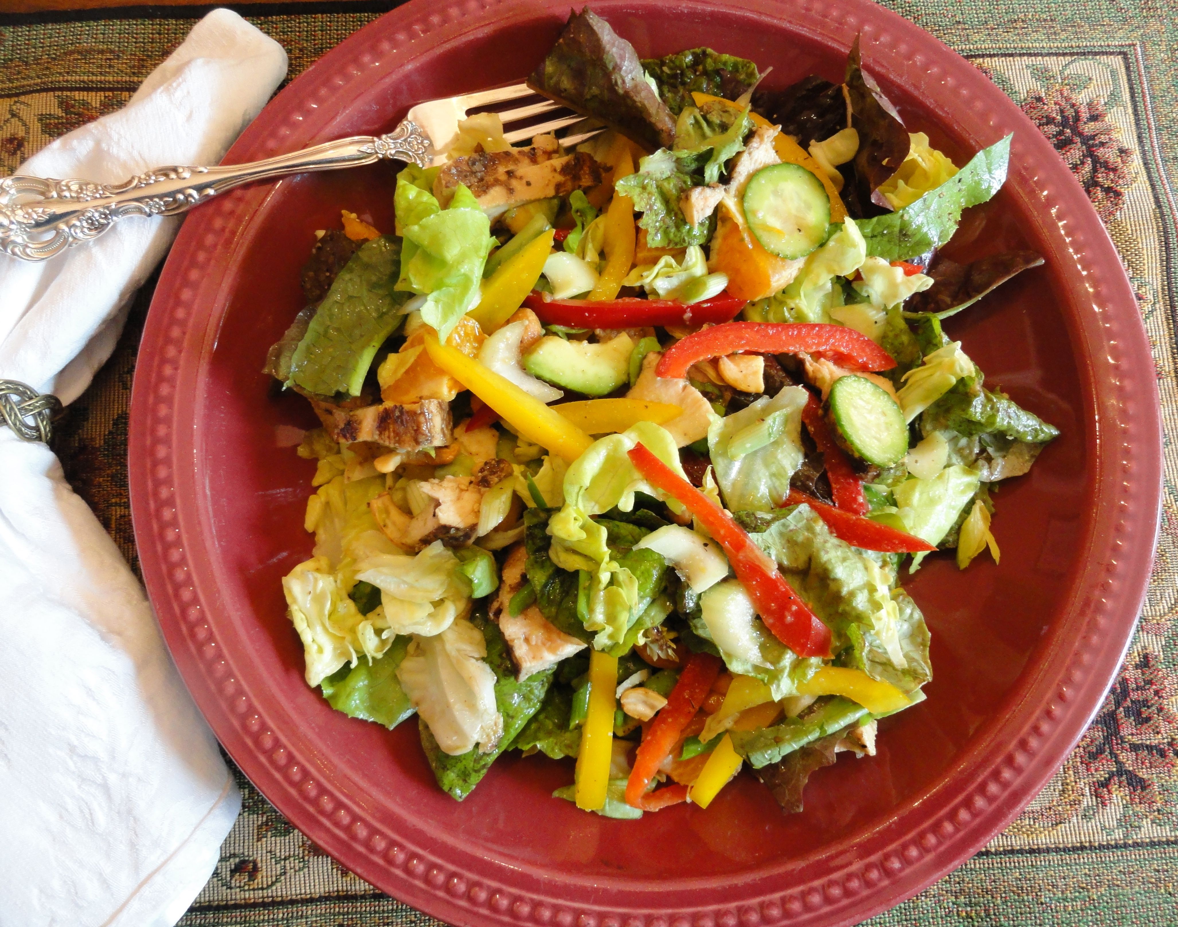 Low calorie low fat garlic basil vinaigrette