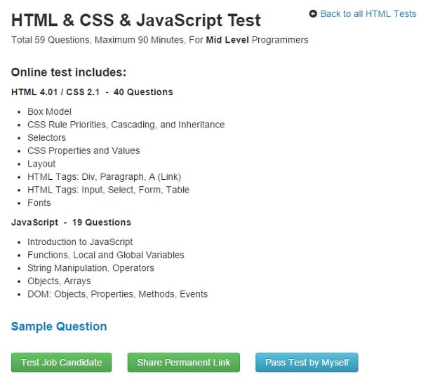 Test Your HTML, CSS & JavaScript Skills Online