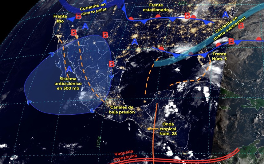 Nueva onda tropical llega a México y estos son los estados en alerta ¡Prevenidos! Línea Directa