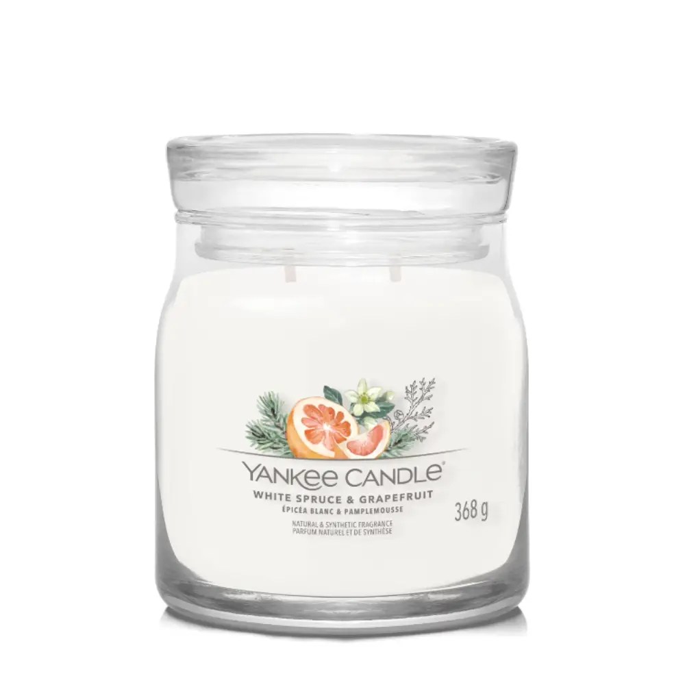 CANDELA WHITE SPRUCE & GRAPEFRUIT YANKEE CANDLE Vendita Online