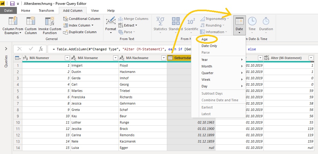 Excel alter aus geburtsdatum berechnen Excel Aus Jahrgang gerundetes