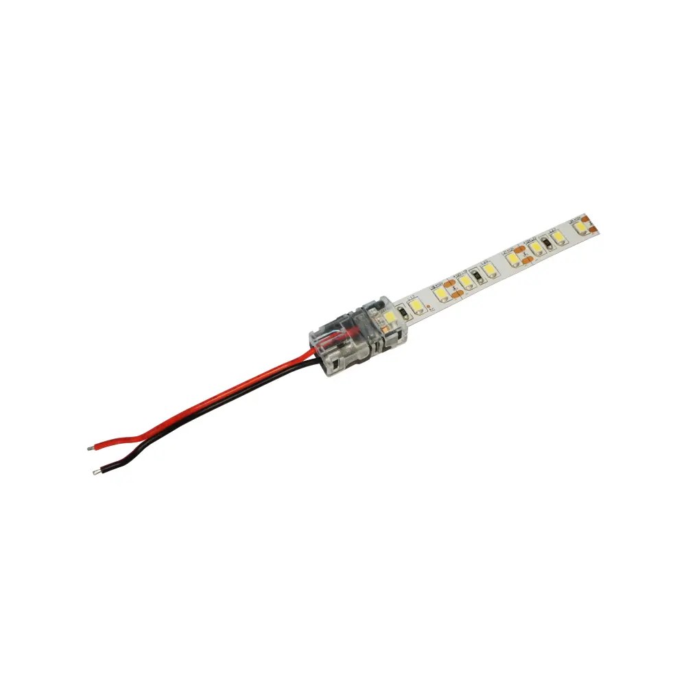 LED Strip Light Connector 10mm 2Way IP20 Wire to Strip Linear Lux