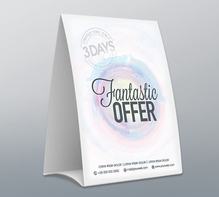 Tent Card Printing Services in Qatar