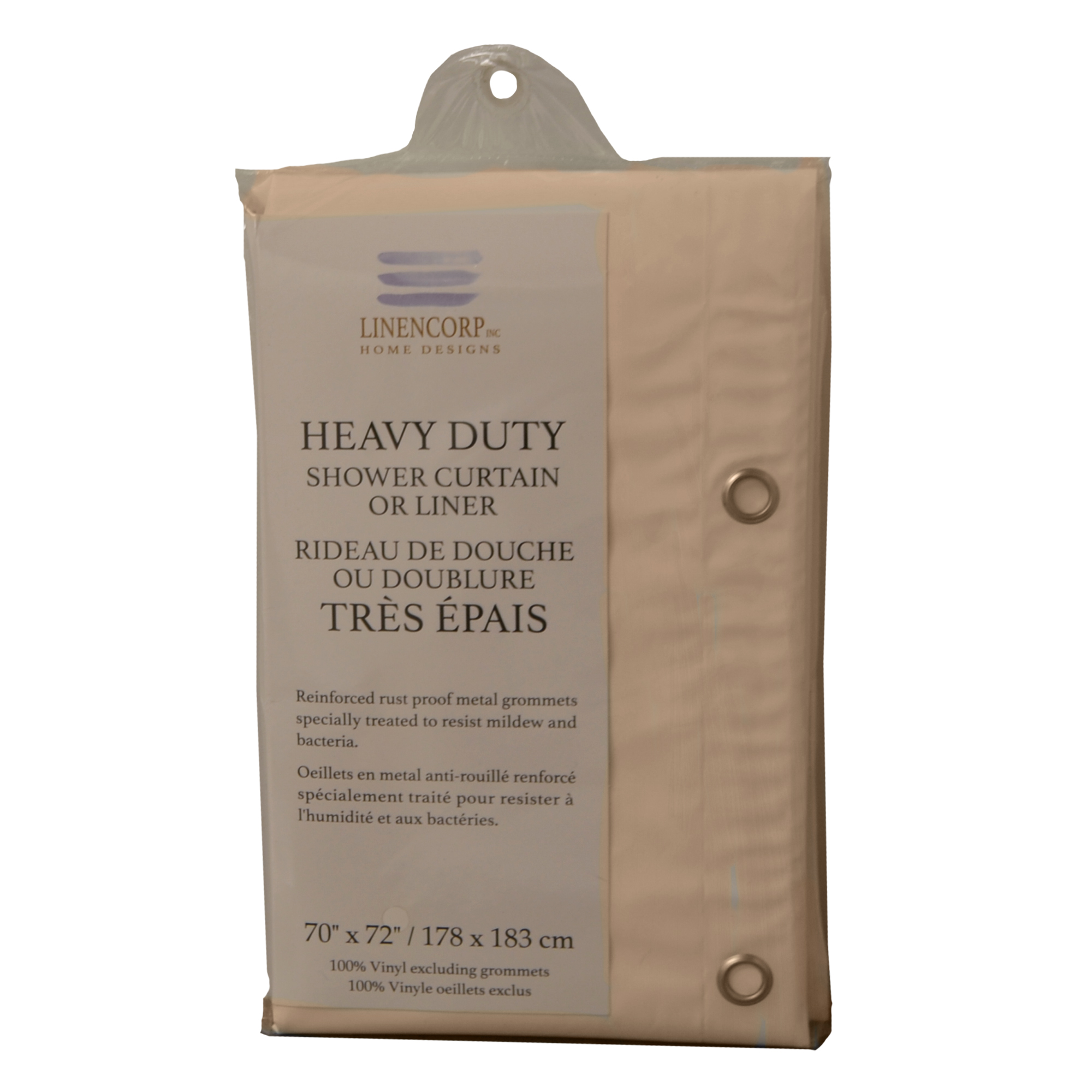 Heavy Gauge Shower Curtain or LinerStyleSL077B LINENCORP CANADA