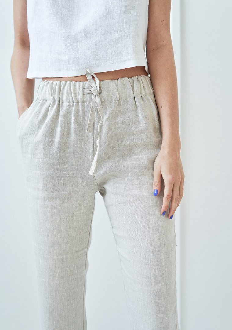Linen Drawstring Pants Kaia