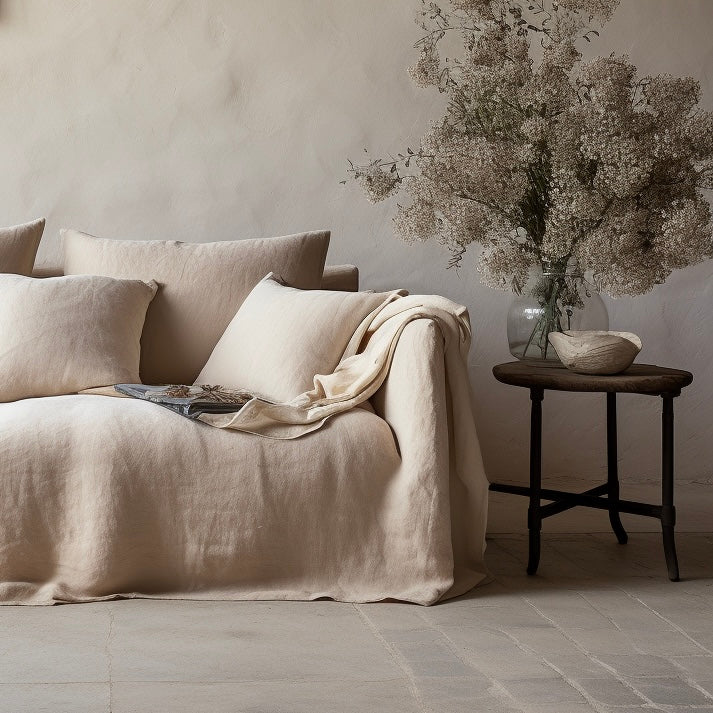 Linen Locker Handmade Linen Cushion Covers x 2 Linen Locker & Co.