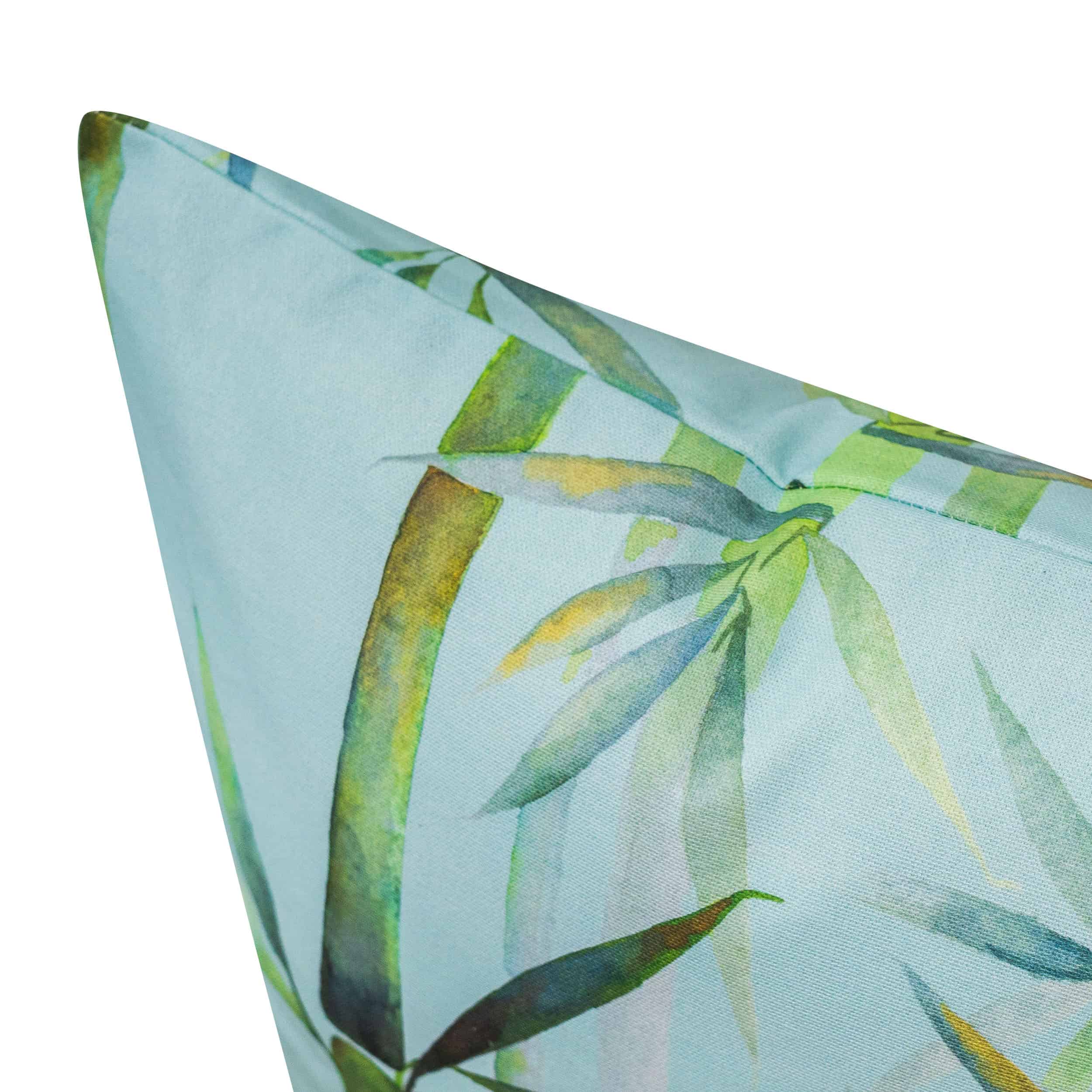 Duck Egg Blue Bamboo Branch ExtraLarge Cushion Linen Loft