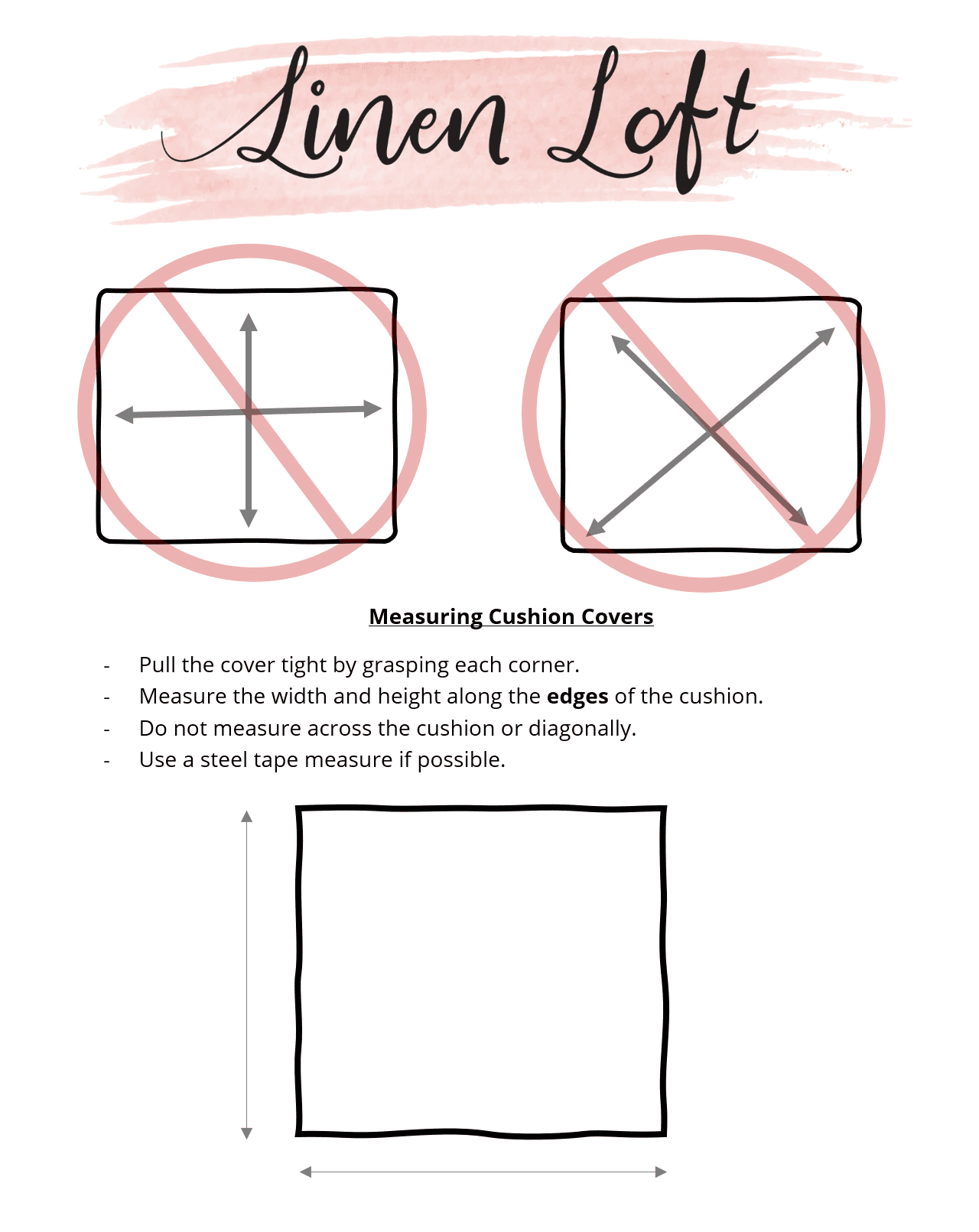 Frequently Asked Questions Linen Loft