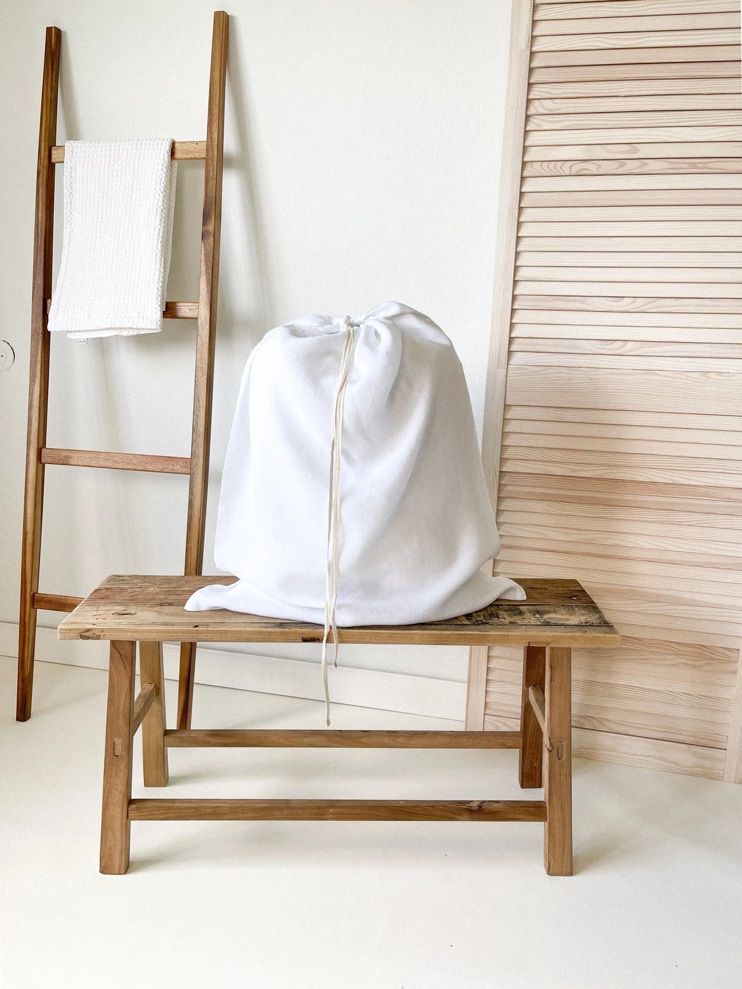 White Linen Laundry Bags LinenNotes Linen Notes