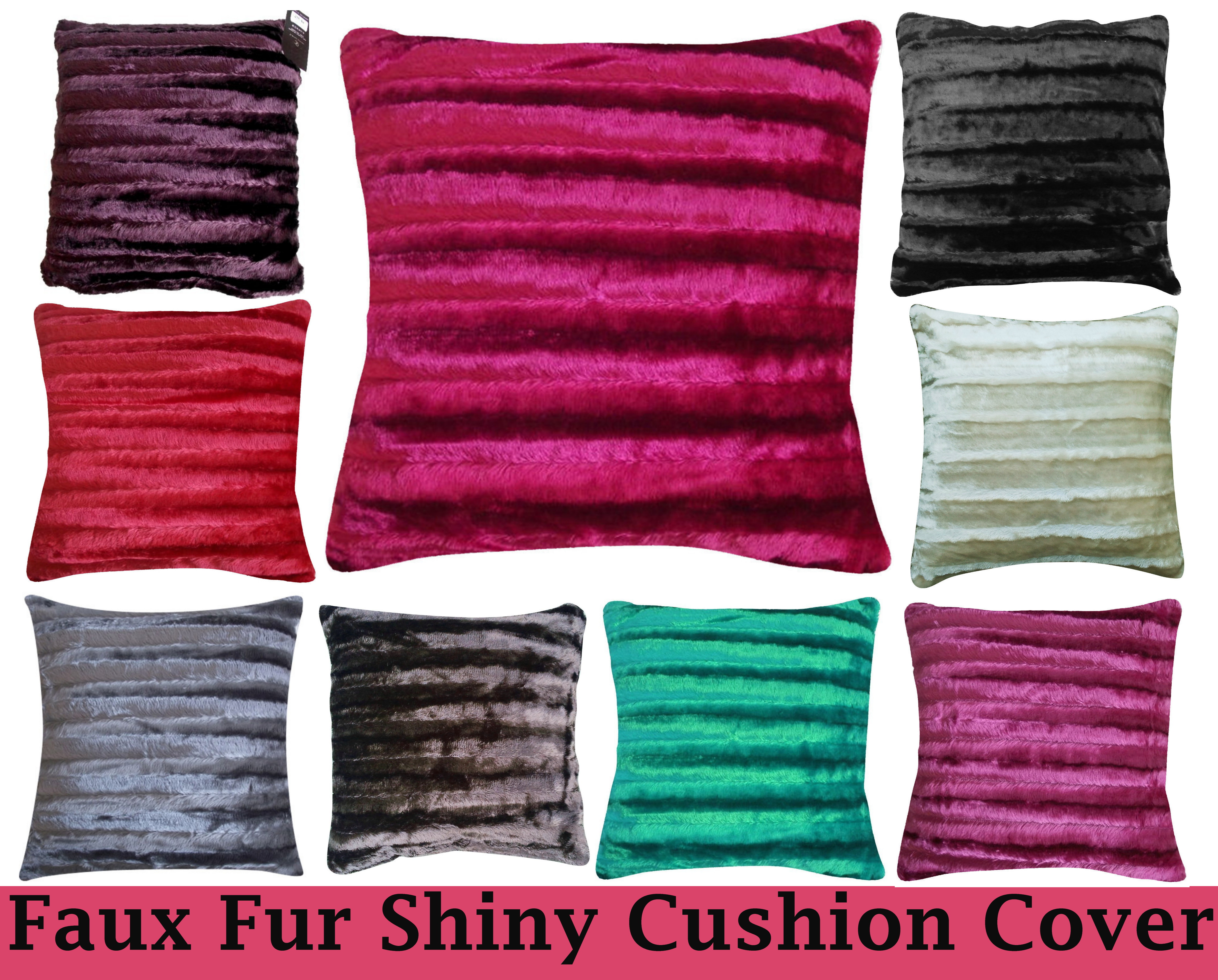 Stripe Shiny Cushion Covers 17 x 17 inch Pack of 4 LinenStar