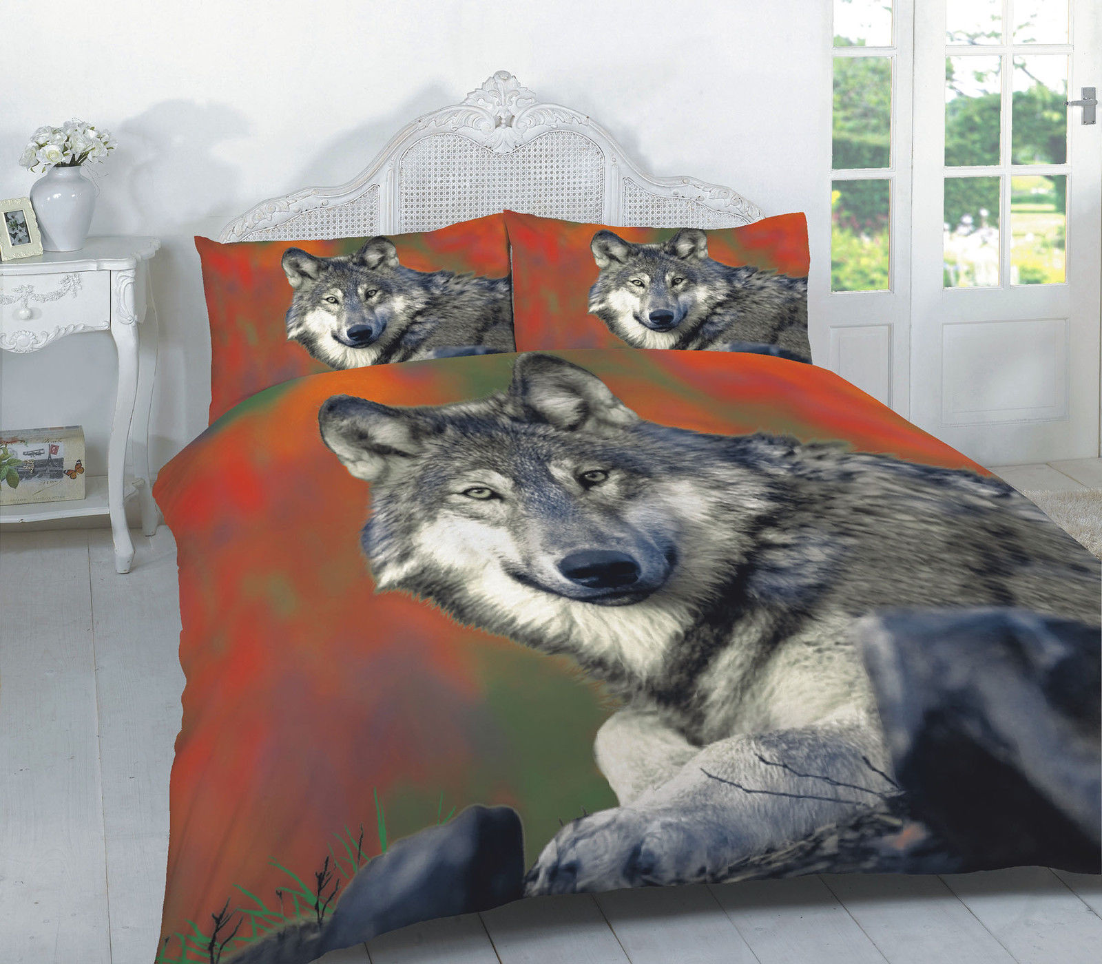 Animal wolf 3D Effect Duvet Cover Bedding Seting Set