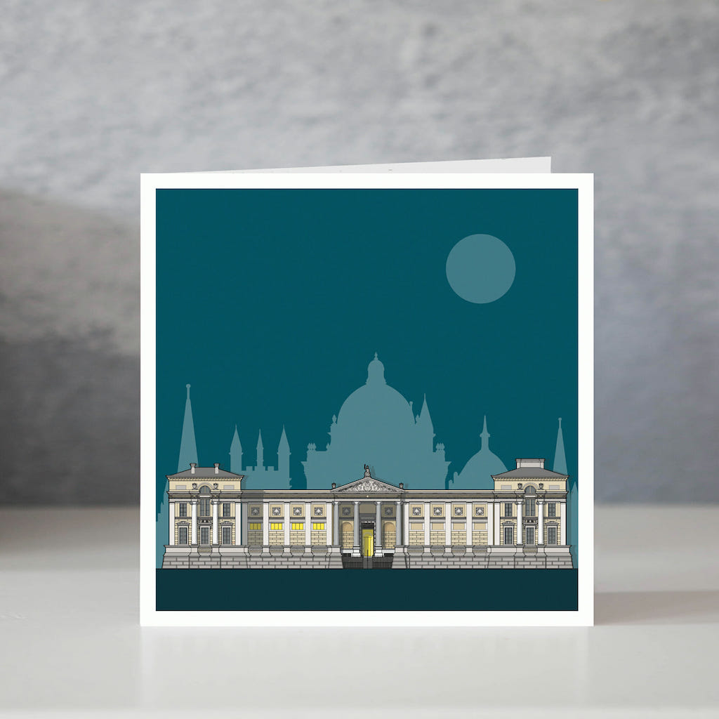 Ashmolean Museum Christmas Cards 2024 Ashmolean Museum Blue Card Blank card by Linescapes