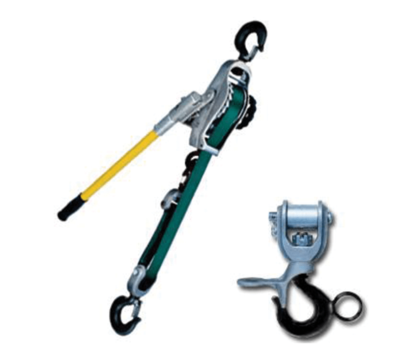 Little Mule Strap Hoist 11/2 ton w. Hotstick Rings