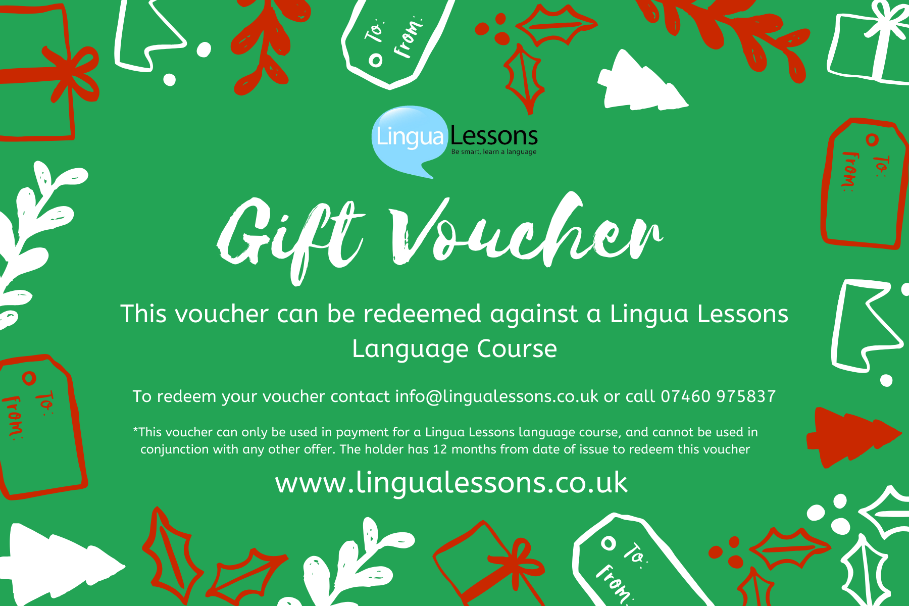 Language Course Gift Voucher Lingua Lessons