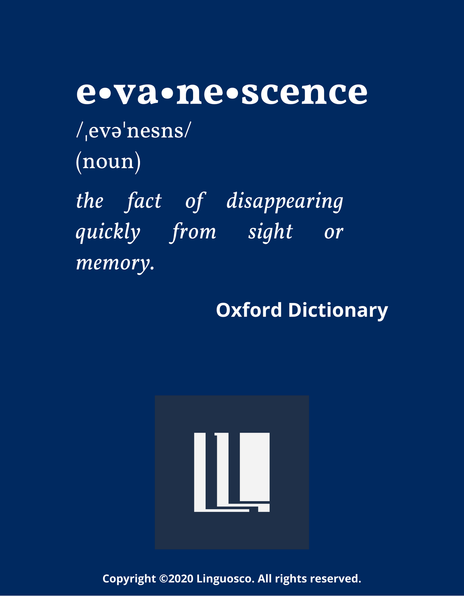 Word of the Week Part 14 Evanescence (October 2020)
