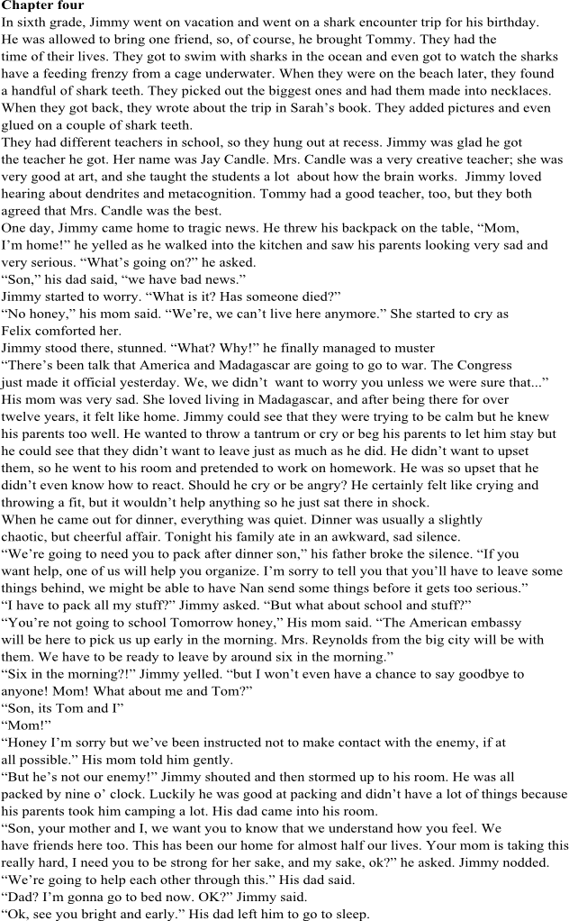 Тексты для чтения на английском "Лучшие друзья" Глава 4