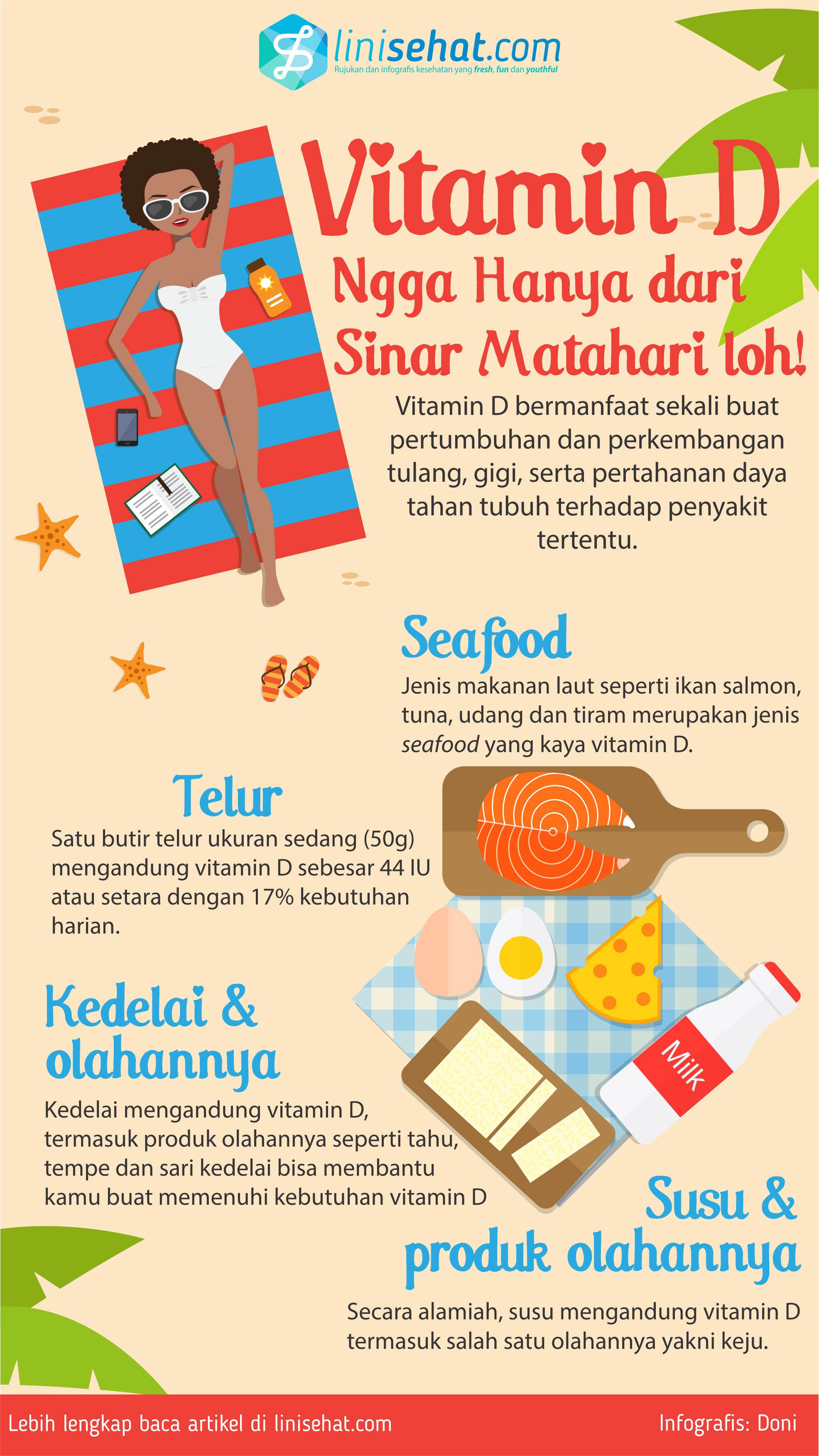 Vitamin D, Ngga Hanya dari Sinar Matahari loh!