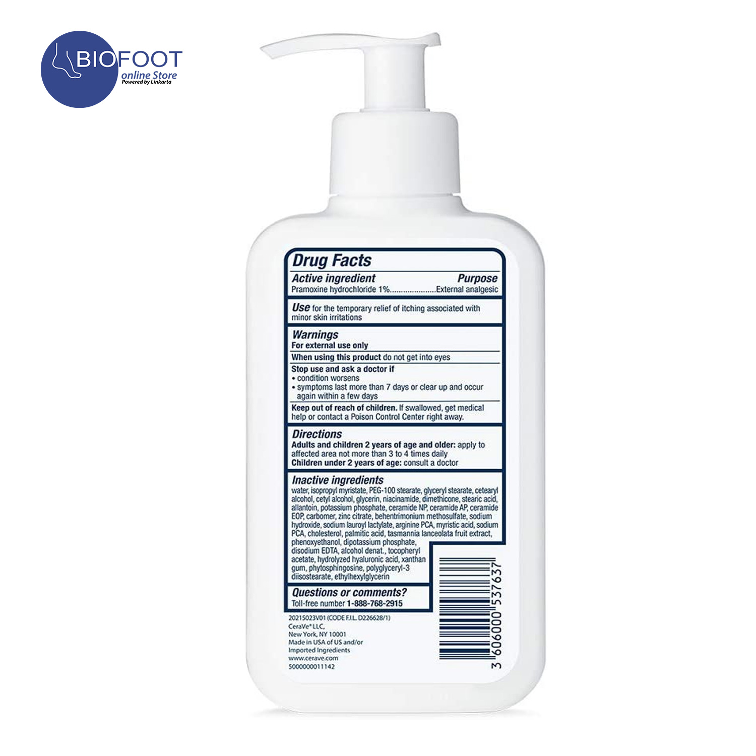 CeraVe Itch Relief Moisturizing Cream for Dry and Itchy Skin 237ml