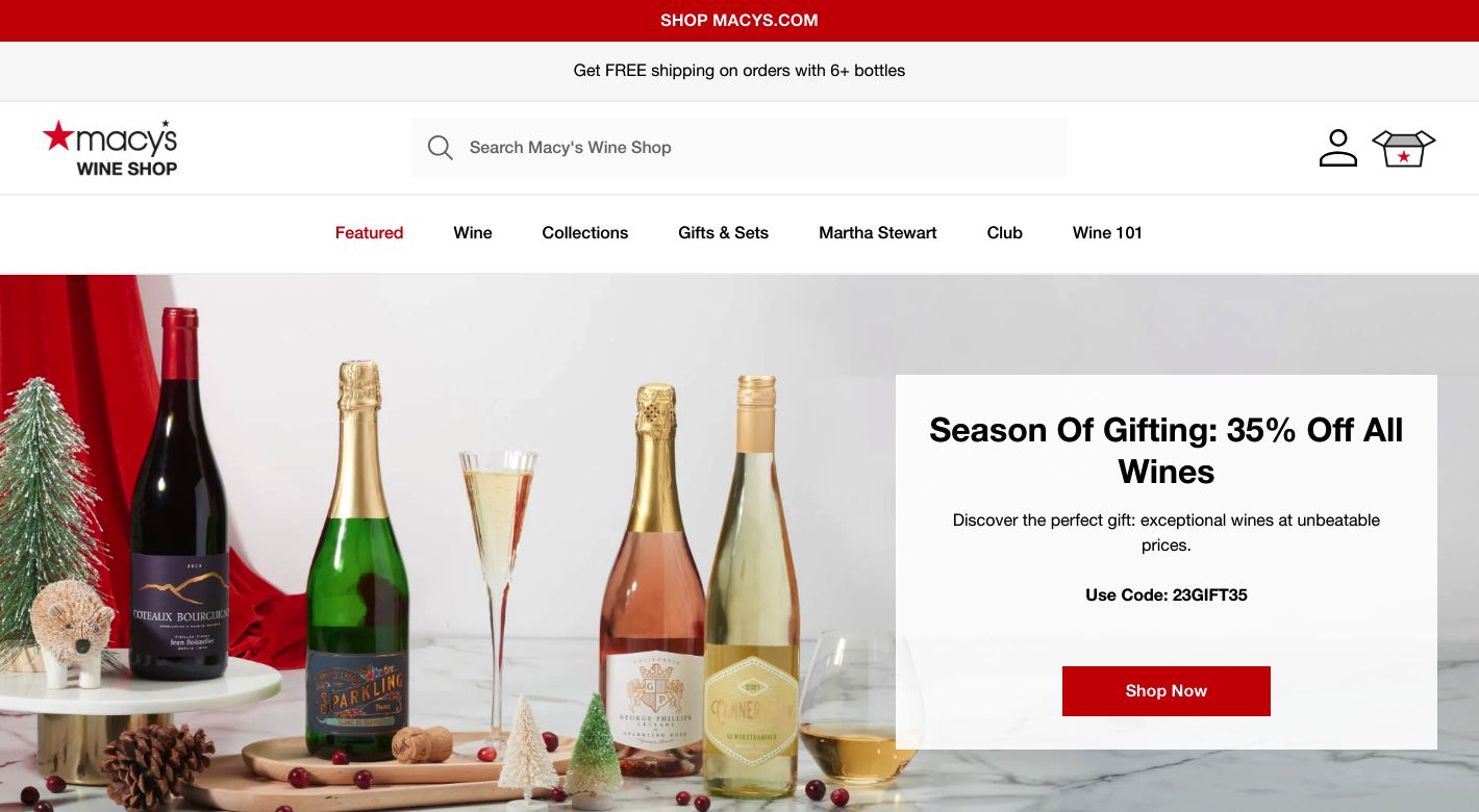 Macy's Wine Shop Affiliate Program + Commissions Rates
