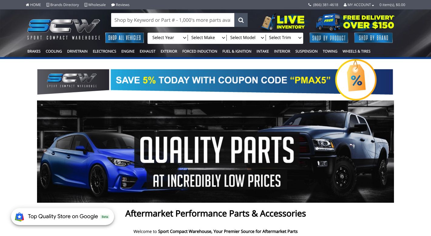 Sport Compact Warehouse Affiliate Program LinkClicky