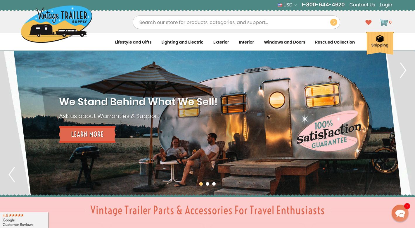 Vintage Trailer Supply Affiliate Program LinkClicky