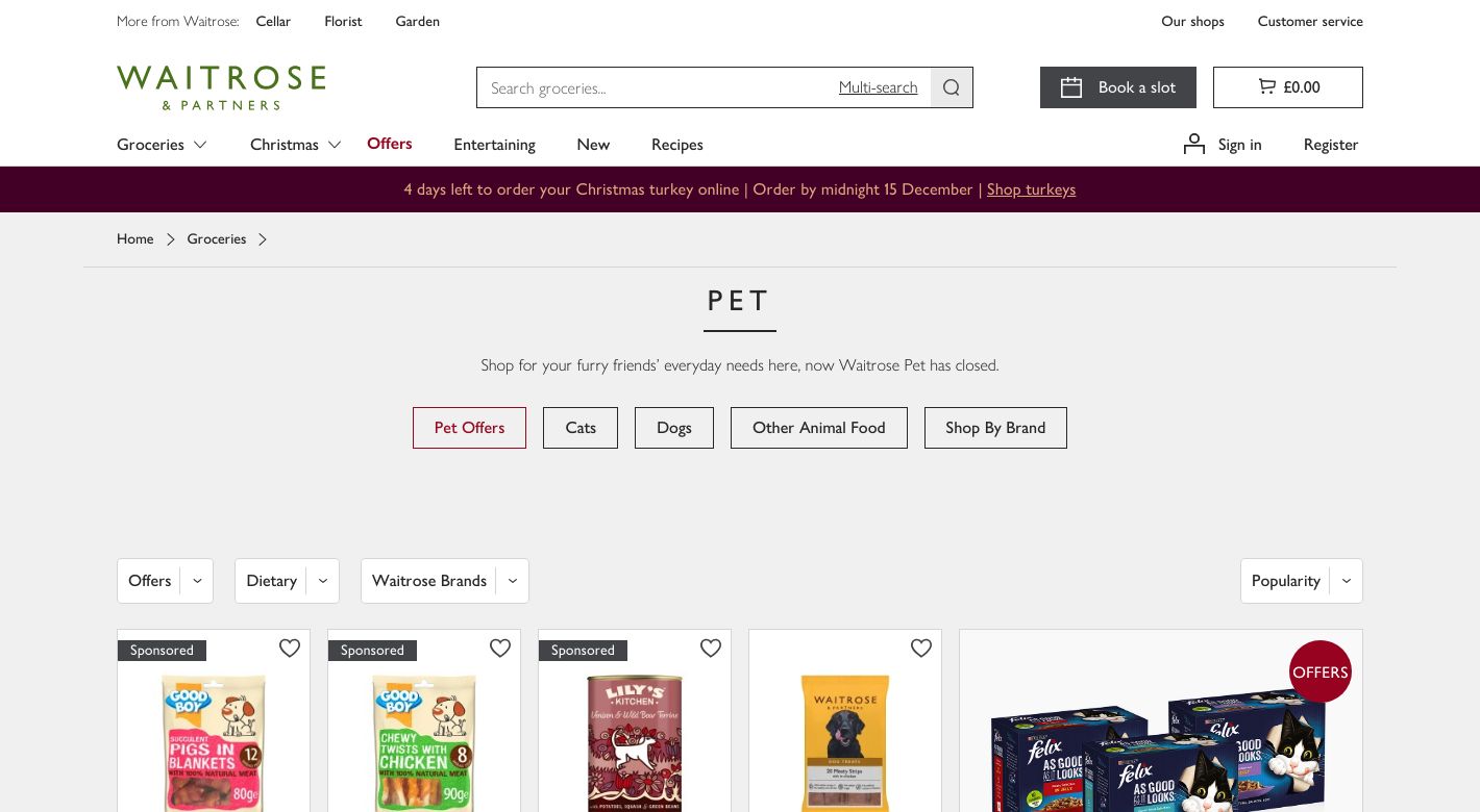 Waitrose Pet Affiliate Program + Commissions Rates