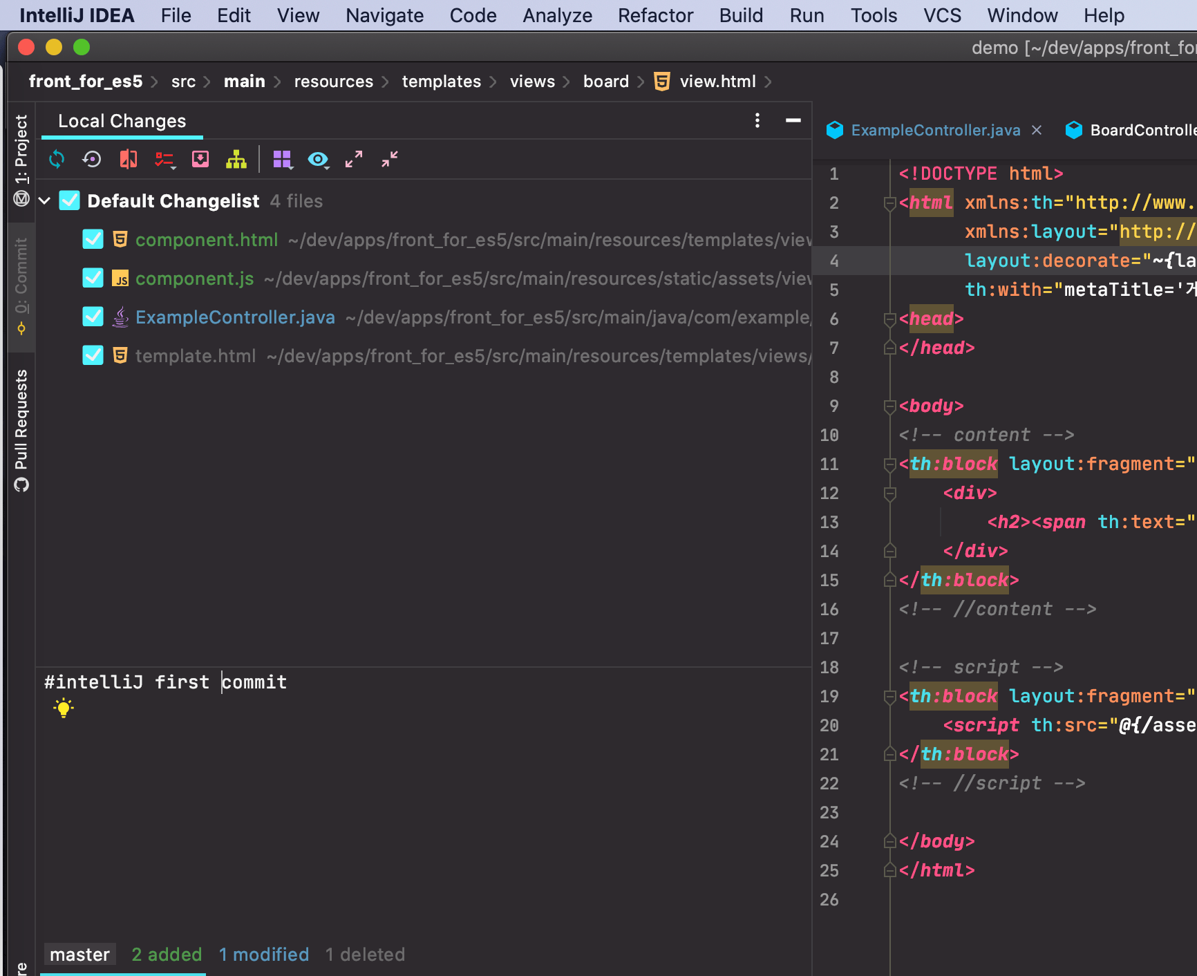 [IntelliJ] Git 사용 add, commit, push, branch, checkout, stash, reset