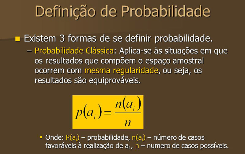 Definições básicas de Probabilidade e como calcular probabilidade