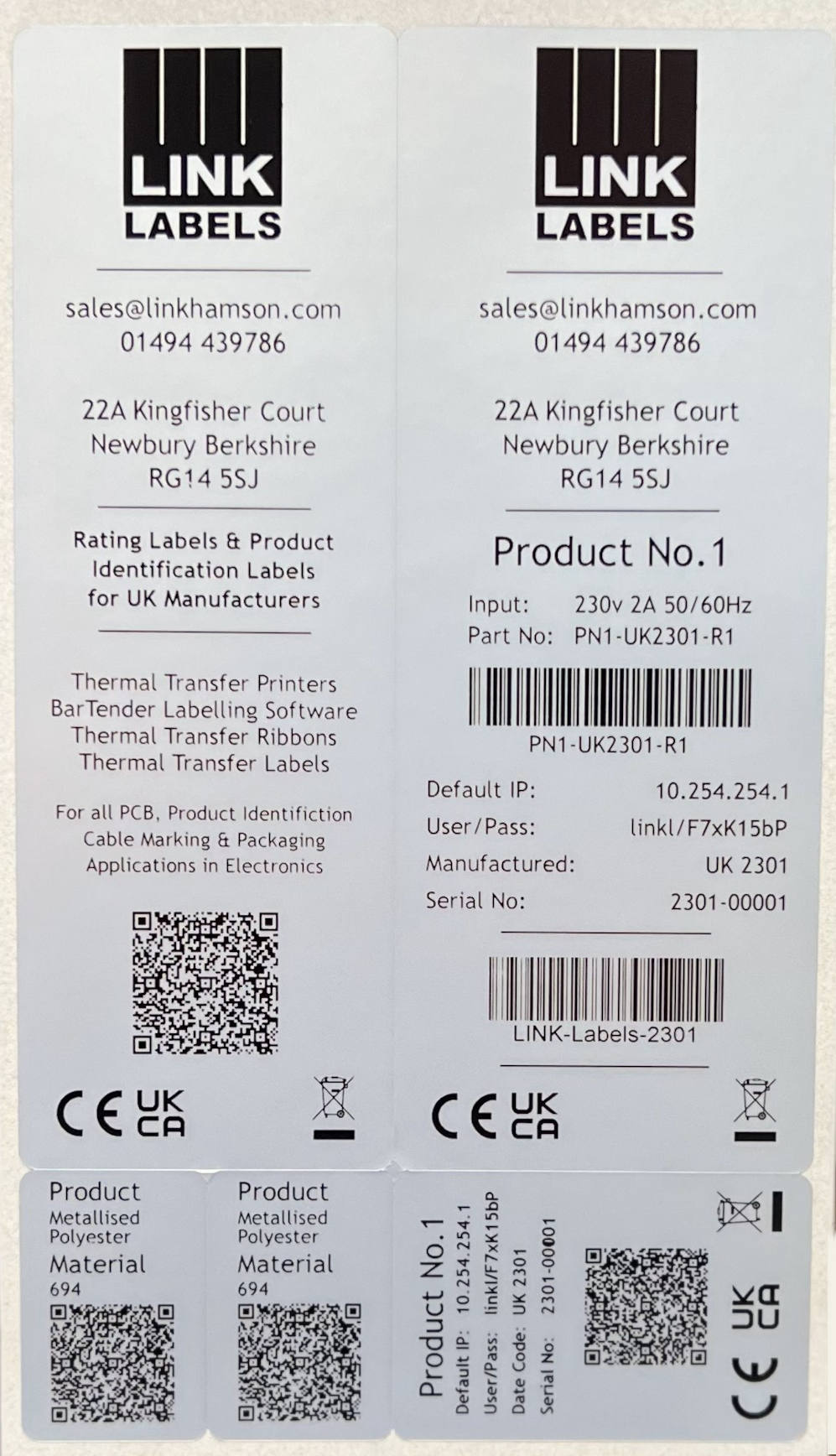 Durable Labels for Critical Product Identification Link Hamson