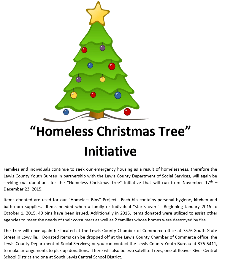 Lewis County's 'Homeless Christmas Tree' Initiative Needs Your Help