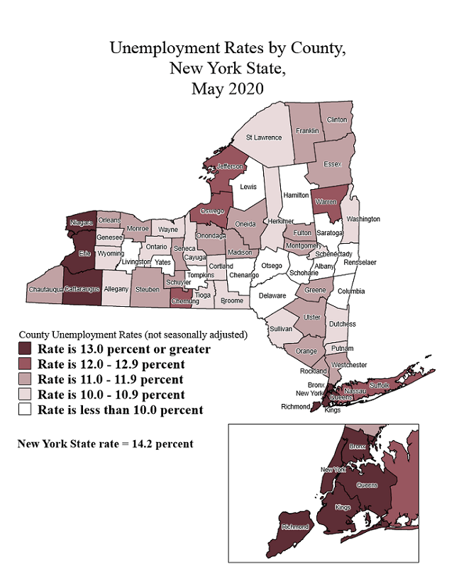 NYS Department of Labor Releases May Unemployment Data
