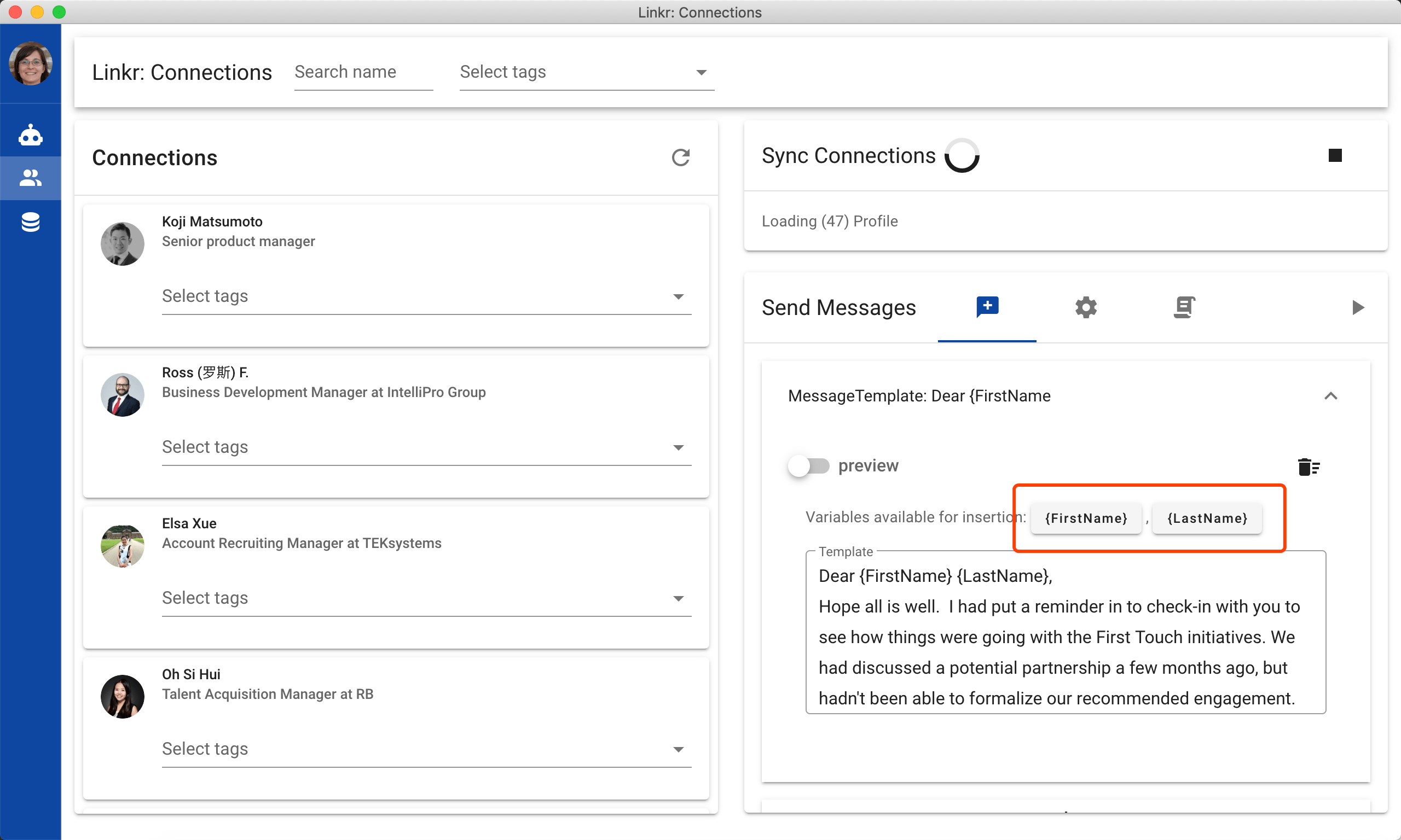 How to create personalized LinkedIn message templates