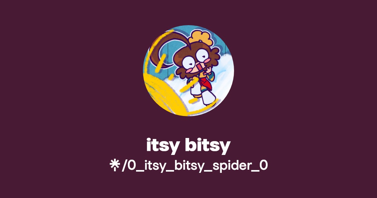 itsy bitsy Instagram, TikTok, Twitch Linktree
