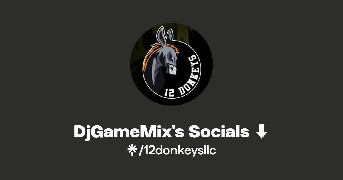 12 Donkeys Socials ⬇️ Twitter, Instagram, TikTok Linktree
