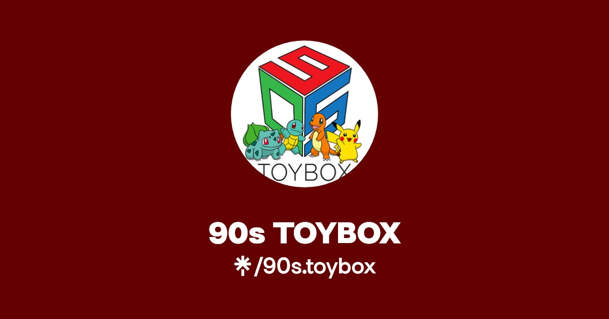 90s TOYBOX Instagram, Facebook, TikTok Linktree