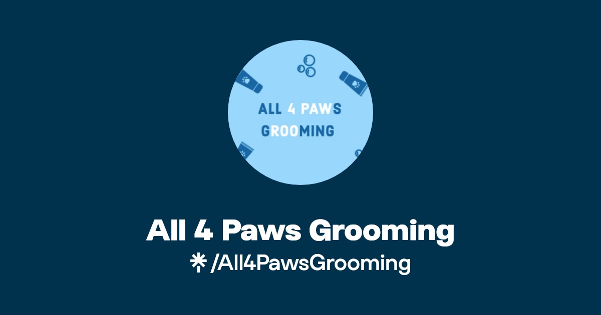 All 4 Paws Grooming Instagram, Facebook, TikTok Linktree