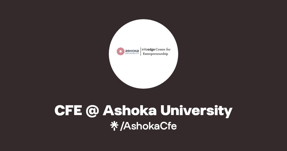 CFE Ashoka University Twitter, Instagram, Facebook Linktree